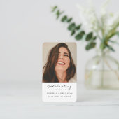 Einfache Gedenkkarte für das Foto Visitenkarte (Stehend Vorderseite)