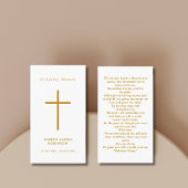 Einfache Gedenkkarte für die Beerdigung Visitenkarte