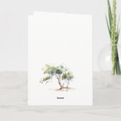 Einfache Gedenkstätte für das botanische Foto Beil Dankeskarte (Rückseite)