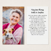 Einfache Gedenkstätte Modernes Foto Beerdigungskar (Vorne & Hinten)