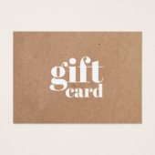 Einfache gedruckte Kraft Beauty-Geschenkkarte (Vorderseite)