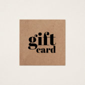 Einfache gedruckte Kraft Beauty-Geschenkkarte (Vorderseite)