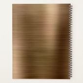 Einfache, gegossene Metallic Gold Classic Monogram Planer (Rückseite)