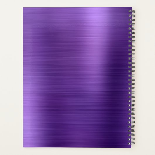 Einfache, gegossene Metallic Violet Classic Monogr Planer (Rückseite)