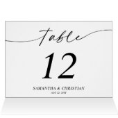 Einfache geklappte Zelt-Tischnummer (Innenansicht Horizontal (Oben))