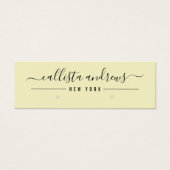 Einfache, gelb-schwarze Skripterfassungskarte (Vorderseite)