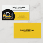 Einfache Gelb- und Schwarzstaplerkonstruktion Visitenkarte (Vorne/Hinten)