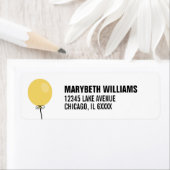 Einfache Gelbballon Babydusche - Adressenaufschrif (Insitu)