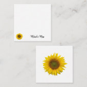 Einfache Gelbblütentypografie Mitteilungskarte (Vorne/Hinten)