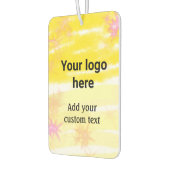 Einfache gelbe Aquarellfarbe Fügen Sie Ihrem Logo  Autolufterfrischer (Links)