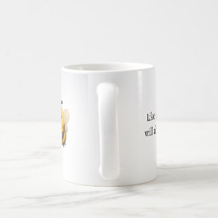 Einfache gelbe Bienenkomplikationen Kaffeetasse