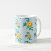 Einfache gelbe Blume Kaffeetasse (VorderseiteRechts)