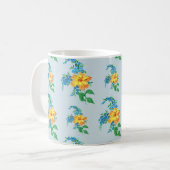 Einfache gelbe Blume Kaffeetasse (Vorderseite Links)