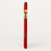 Einfache gelbe Blumen auf Rot Case-Mate iPhone Hülle (Hinten/Rechts)