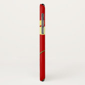 Einfache gelbe Blumen auf Rot Case-Mate iPhone Hülle (Hinten/Links)