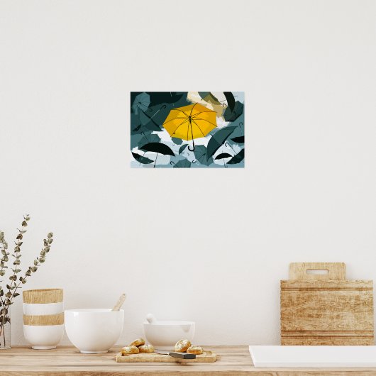 Einfache Gelbe Dachkonstruktion | Poster (Küche)