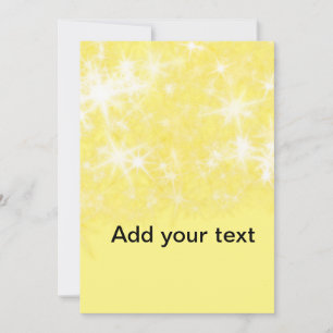 Einfache gelbe Glitter-Sternchen füge deinen Text Einladung