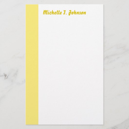 einfache gelbe Grenze Briefpapier (Vorderseite)