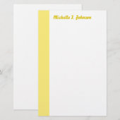 einfache gelbe Grenze Briefpapier (Vorne/Hinten)