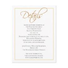 Einfache gelbe grüne Typografie - Hochzeitsdetails