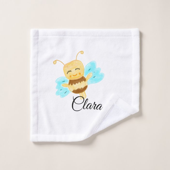 Einfache gelbe Honigbiene Wasserfarbe tragen den N Waschlappen | Zazzle.de