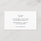 Einfache, gelbe Leinen Stilvoll Minimalistisch Visitenkarte (Rückseite)