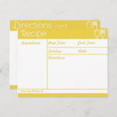 Einfache, gelbe Rezeptur ohne Leine Postkarte (Vorne/Hinten)