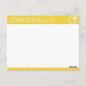 Einfache, gelbe Rezeptur ohne Leine Postkarte (Rückseite)