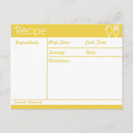 Einfache, gelbe Rezeptur ohne Leine Postkarte