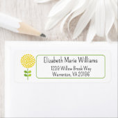 Einfache Gelbe Rücksendeadresse (Insitu)