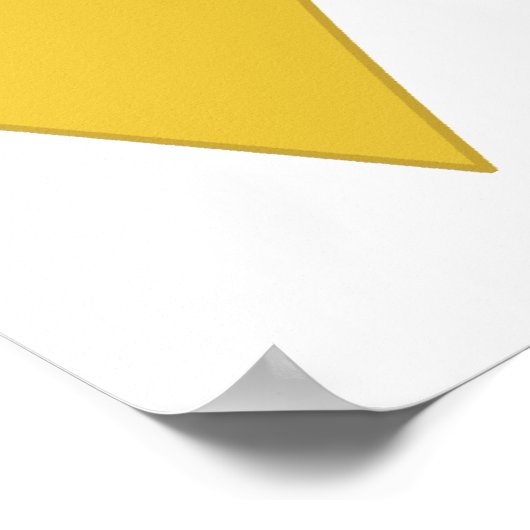 Einfache Gelbe Schleife Poster (Ecke)