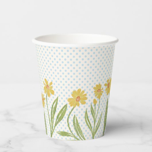 Einfache gelbe Sitzmöbel Pappbecher (Vorderseite)