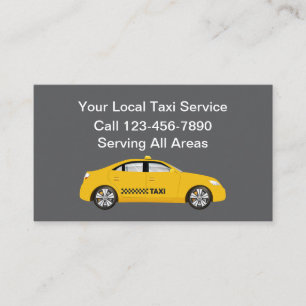 Einfache gelbe Taxi-Service Visitenkarten Visitenkarte