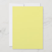 Einfache gelbe und graue Botanische Hochzeit Einladung (Rückseite)