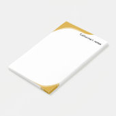 Einfache gelbe und schwarze anpassbare Wellen Post-it Klebezettel (angewinkelt)
