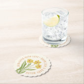 Einfache gelbe Wildblume mit Liebe duscht Untersetzer (Vor Ort)