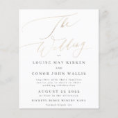 Einfache Gelbgolddetails bei BackWedding (Vorderseite)