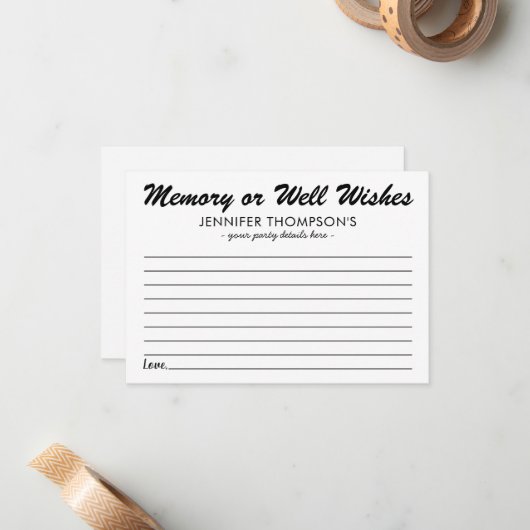 Einfache gemeinsame Nutzung eines Speichers oder e Mitteilungskarte (Vorderseite/Rückseite Beispiel)