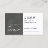 Einfache Gemusterte Schwarz-weiße Terminkarte (Vorderseite)