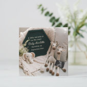 Einfache, gemütliche, neutrale Schwangerschaftsank Einladung (Stehend Vorderseite)