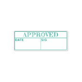 Einfache, genehmigte Datum Signaturen Initialen be Permastempel (Design)