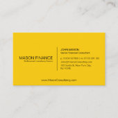 Einfache generische gelbe Visitenkarte (Vorderseite)