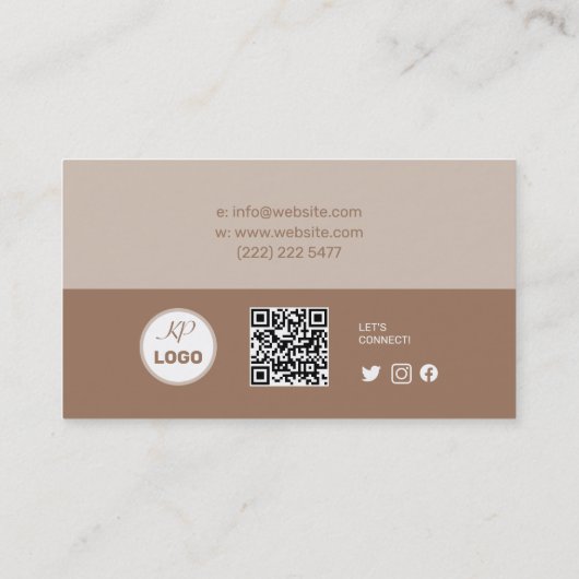 Einfache Geometrie Visitenkarte (Rückseite)