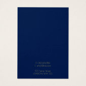 Einfache, geometrisch blaue Ohrring-Grafikkarte (Rückseite)