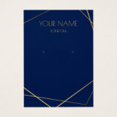 Einfache, geometrisch blaue Ohrring-Grafikkarte (Vorderseite)