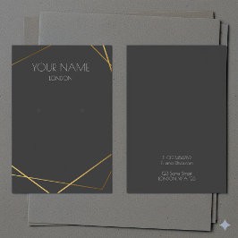 Einfache, geometrisch graue Ohrring-Grafikkarte au