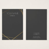 Einfache, geometrisch graue Ohrring-Grafikkarte au (Vorne & Hinten)