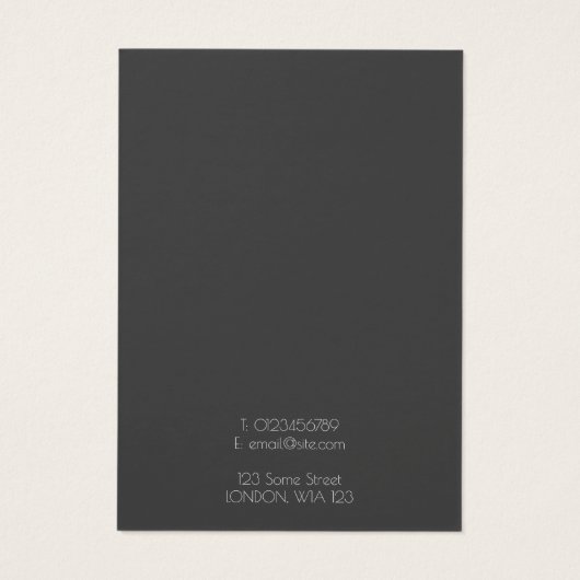 Einfache, geometrisch graue Ohrring-Grafikkarte au (Rückseite)