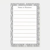 Einfache geometrische Abstrakte Schwarz/Weiß Post-it Klebezettel (Vorderseite)