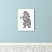 Einfache geometrische Farbgestaltung von Tierbären Leinwanddruck (Insitu (Holzboden))